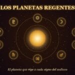 Símbolos de los planetas regentes alrededor del Sol